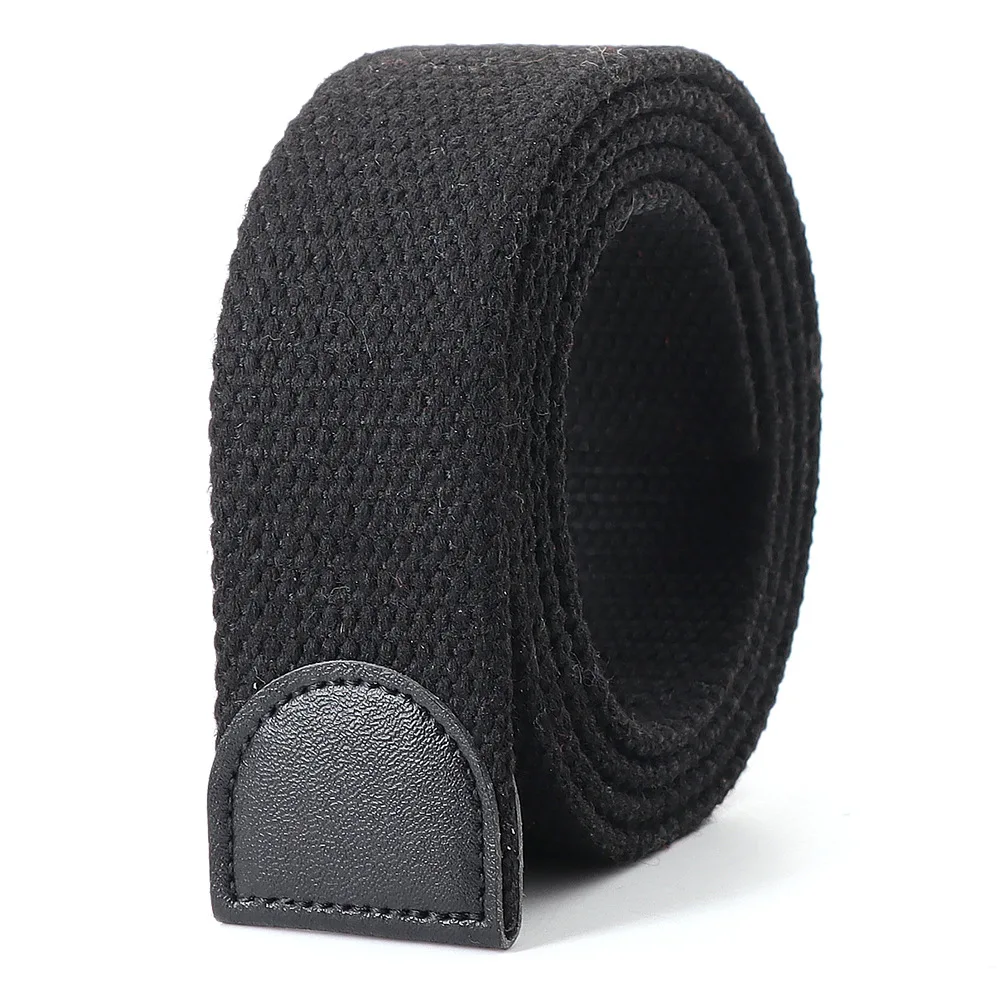 Cinturón táctico de lona para hombre y mujer, correa de cuerpo sin hebilla, militar, Unisex, ancho de 3,8 CM, transpirable, 110-140-160CM de largo,