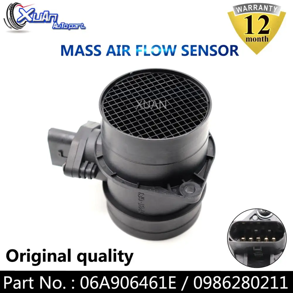 XUAN MAF MASS AIR FLOW METER SENSOR 06A906461E For Audi A3 A4 TT Quattro Volkswagen Bora New Beetle Polo Sharan Golf Passat