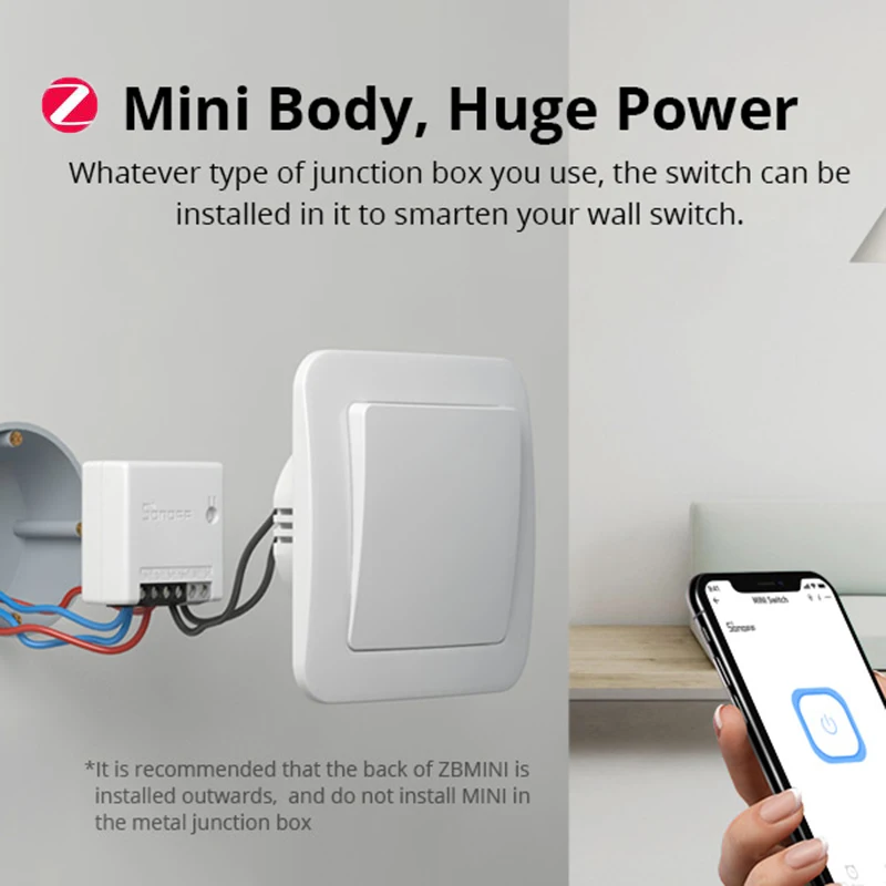 SONOFF Zigbee 3.0 ZBBridge Mini ZBMINI / Wireless Switch / Temperature Humidity /Motion /Door Sensor Work With Alexa Google Home