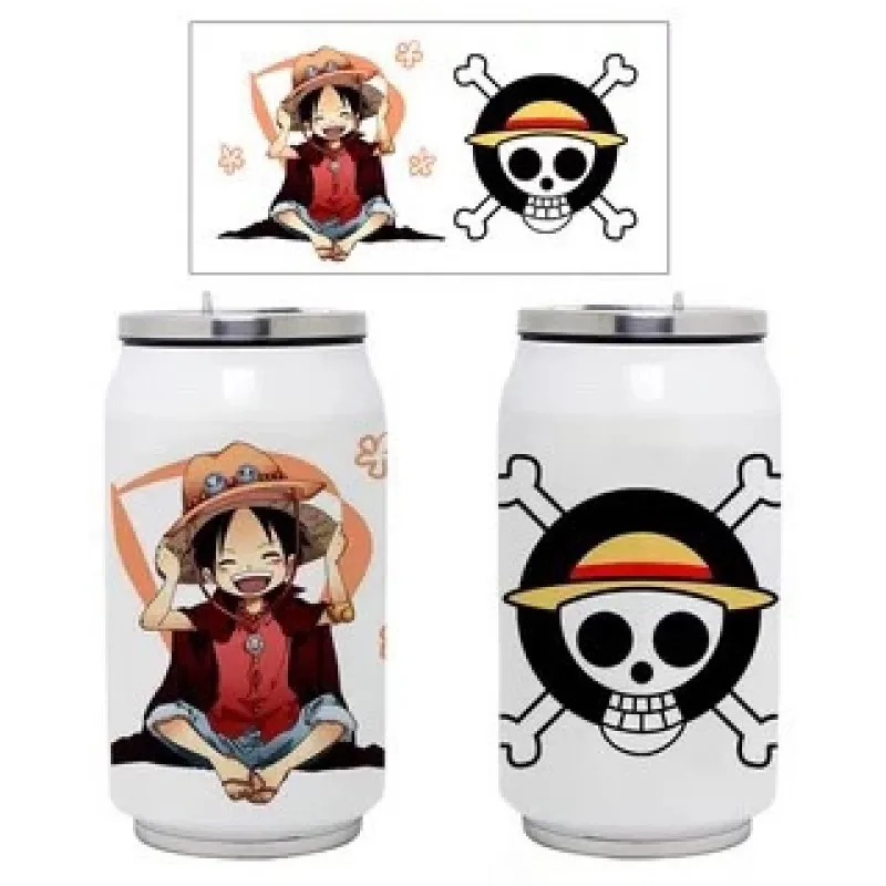 Anime Game Vacuum Cup One Piece Luffy Cosplay 304 Stainless Steel Vacuum Flask Coffee Mug Cola Shape Water Can with Nipple Gift