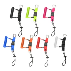 Scuba Dive Coil Camera Lanyard Scuba Safety Diving Lanyard Swimming Diving Lanyard Coil Rope with Quick Release Buckle