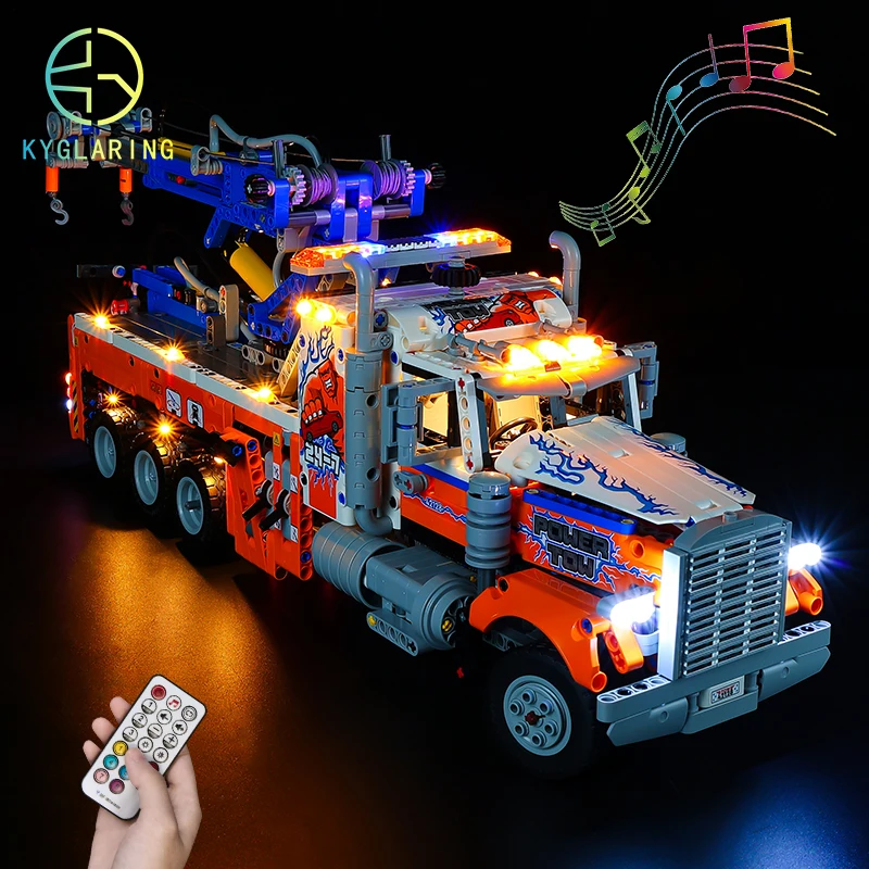 Kyglaring Led Lighting Set DIY Toys For Technic 42128 Heavy-Duty Tow Truck (Not Included Building Blocks)