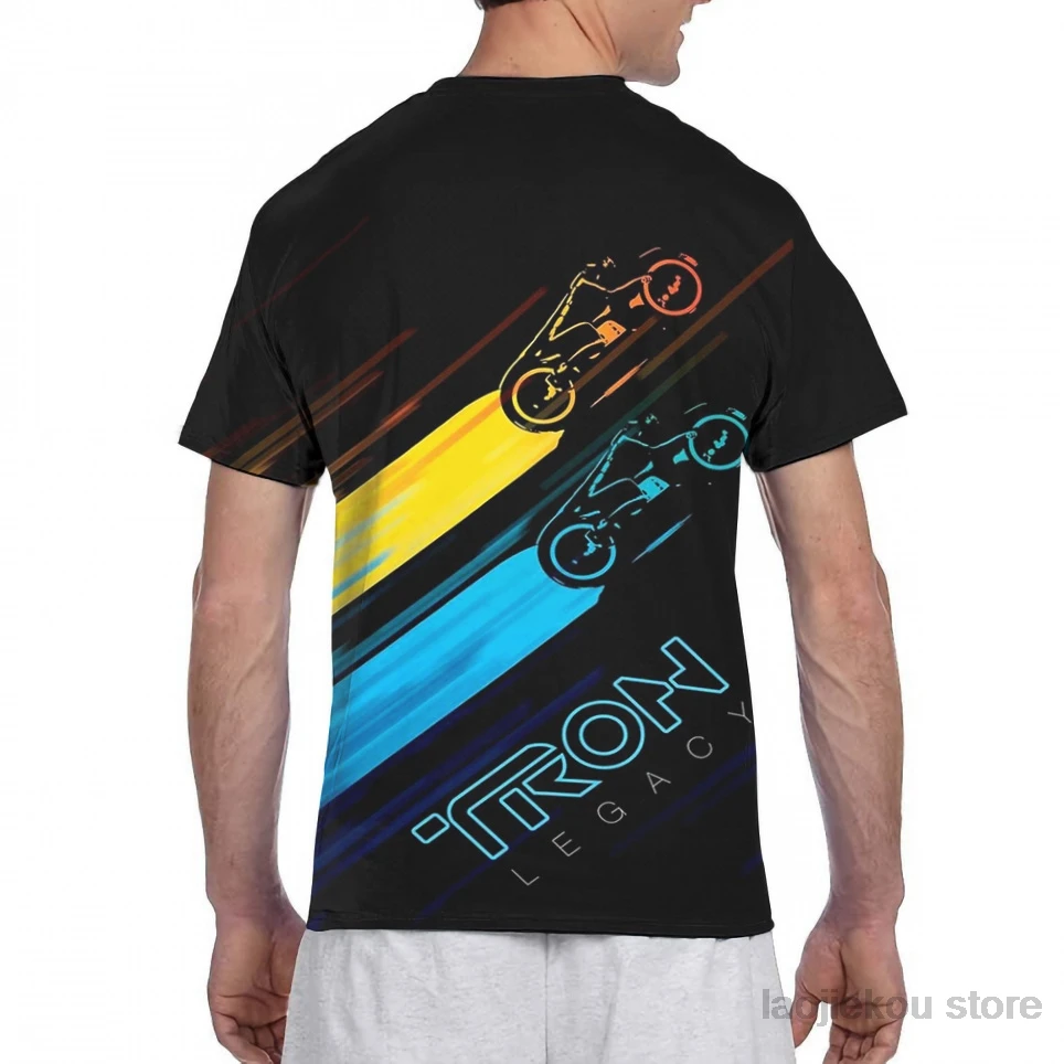 تي شيرت للرجال والنساء من light moto Tron مطبوع عليه طباعة عصرية تي شيرت للأولاد تي شيرت صيفي بأكمام قصيرة تي شيرت