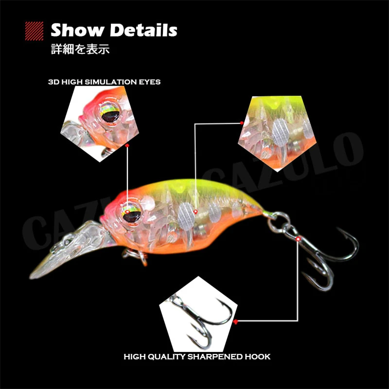 Кренкбейт, рыболовные аксессуары, приманка, искусственные весы, 6 г, 38 мм, поплавок-приманка воблер, рыба, троллинговая снасть, щука, рыба