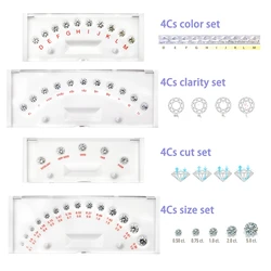 4Cs Refer to the  Diamond standard CT Color Clarity Cut Scale Master Stone round laser cubic zirconia stone comparison test