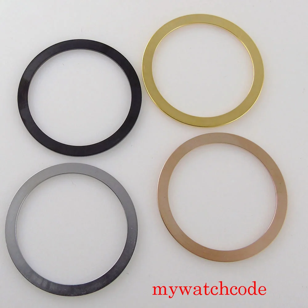 Dây Đồng Hồ Thay Thế 38Mm Phẳng Viền Đồng Hồ Bằng Thép Không Gỉ Lắp Chất Liệu Cho Đồng Hồ Đen/Vàng Hồng/GreyColor Nhẫn