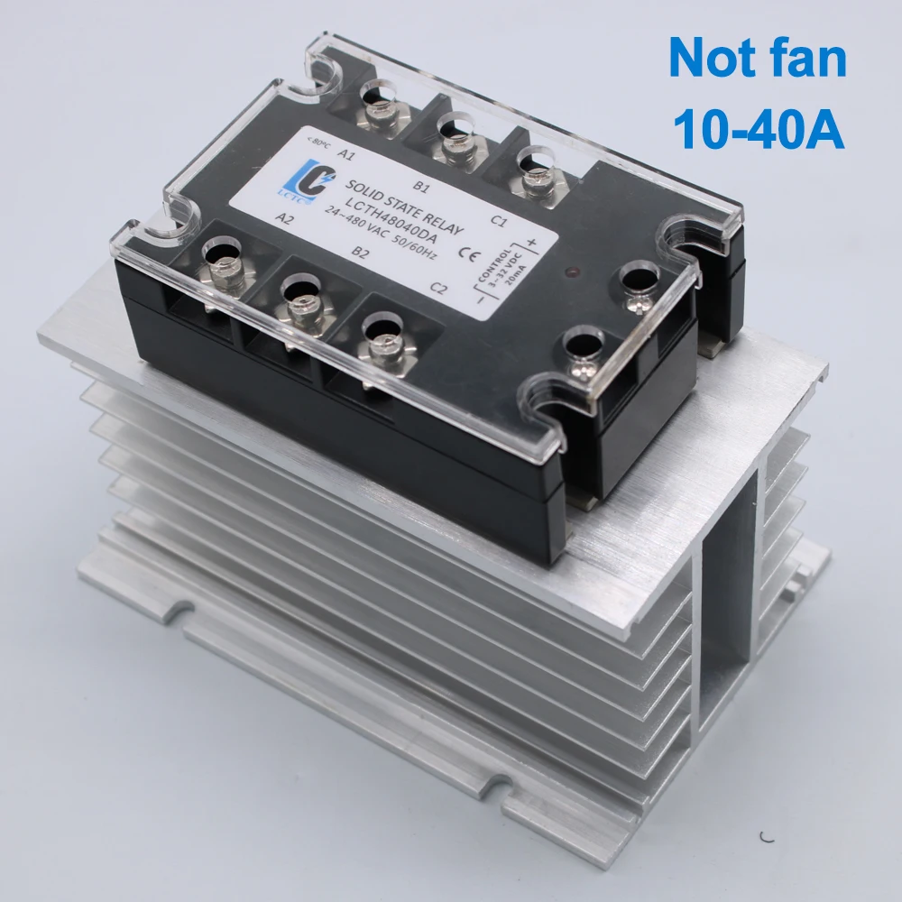 150*100*80 mm 10-120A single three phase solid state relay SSR heat sink Aluminum radiator  25A 40A 50A 60A 80A 100A