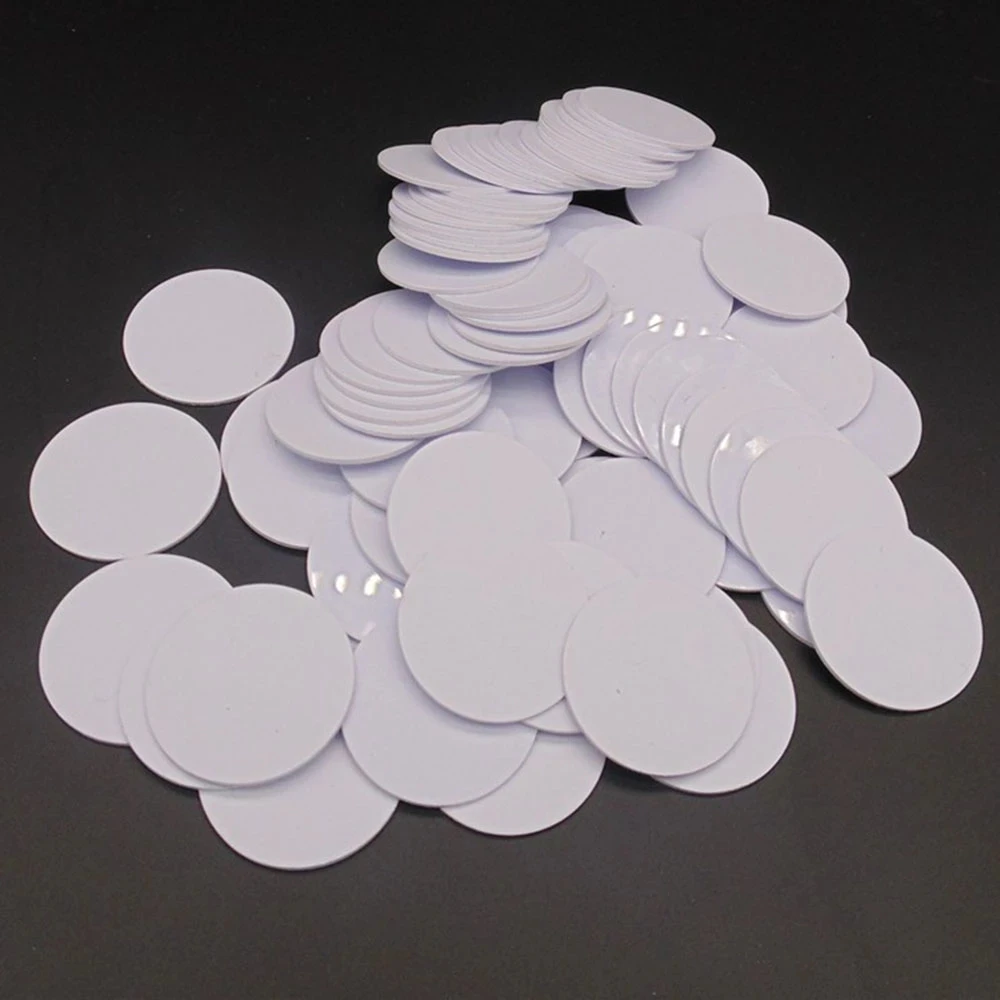 10Pcs 125KHz ID EM4100/TK4100 Read Only RFID Smart Tags PVC Waterproof Coin Access Control Card