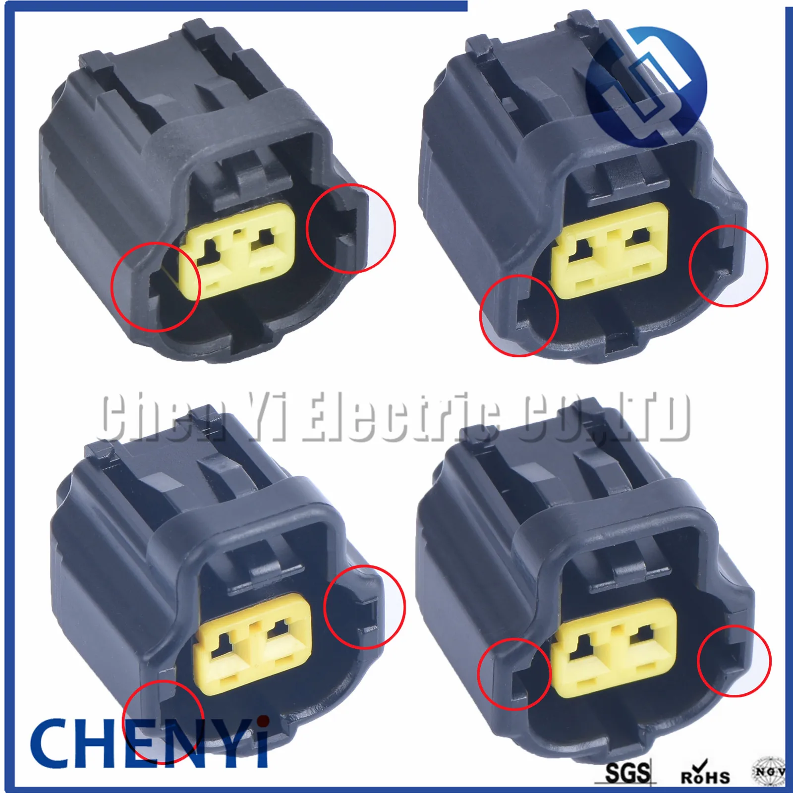 1 set 2 Pin way 1.8 mm female waterproof cable connector plug 178390-1 water temperature sensor 178390-2（Many forms）