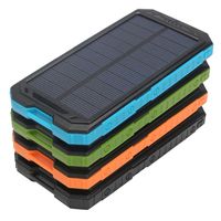 Portable 10000mah Dual USB Powerbank Casing Waterproof Solar Power Bank Housing Universal for Phone Charger No Batteries