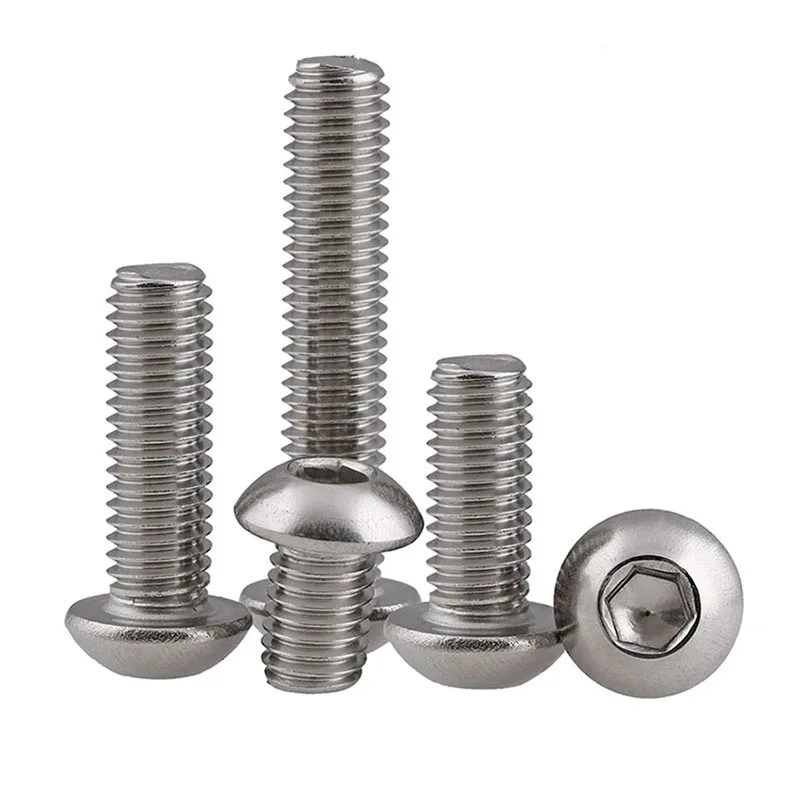 Tornillos hexagonales de cabeza de botón, tornillos Allen A4 de acero inoxidable 316 de grado marino, 8-50mm, DIN7380, M3, M4, M5, M6, 10 y 20 Uds.
