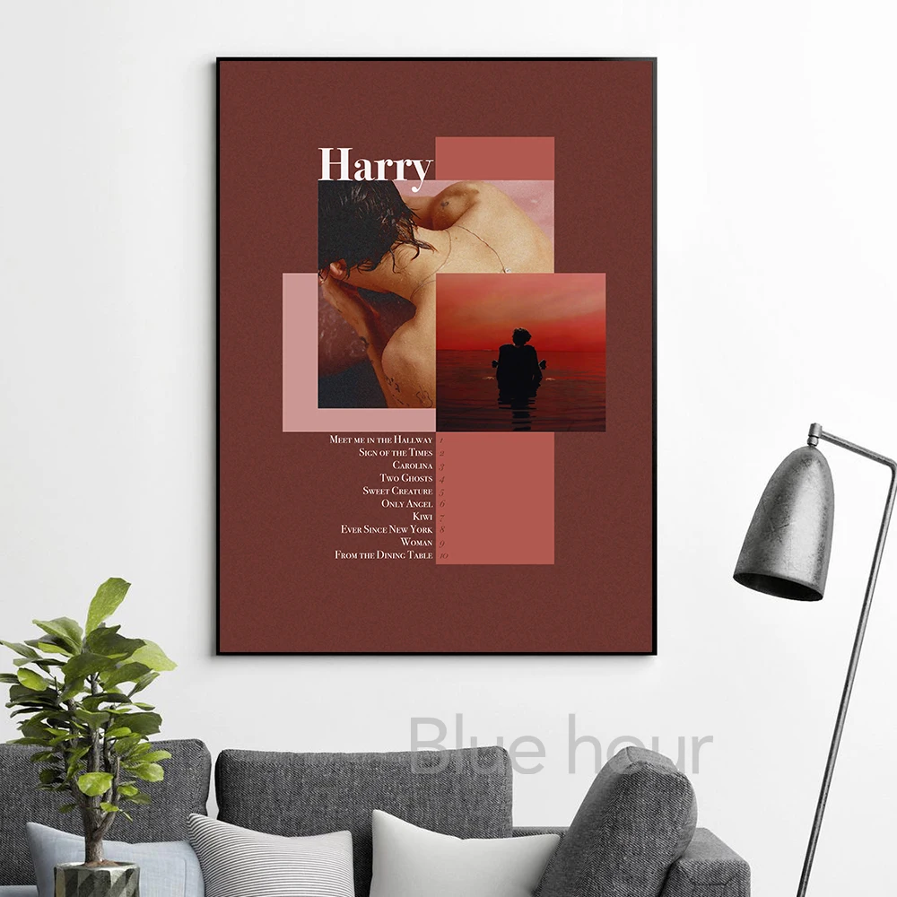 البوب المغني هاري ألبوم الذهبي يطبع ، كنت حتى الذهبي كلمات قماش اللوحة المشارك الموسيقى صور فنية للجدران ديكور غرفة المنزل #4