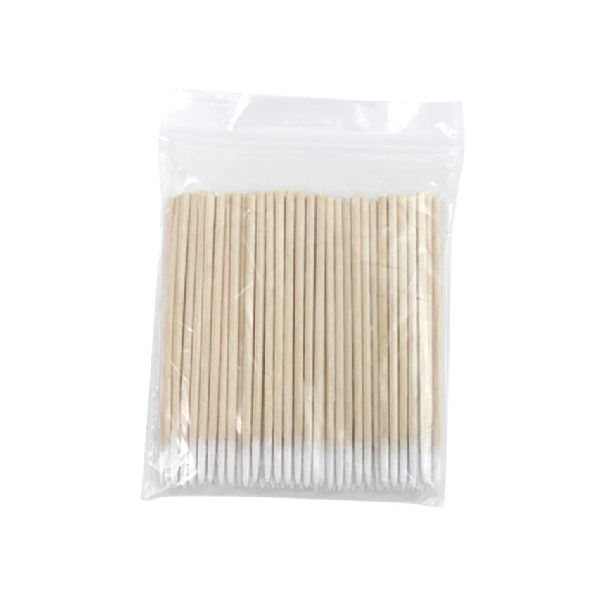 100 Tính Tăm Bông Đầu, Đầu Bông Que Đơn Đầu Mềm Mại, Dịu Nhẹ Mặt Trang Điểm, và Làm Đẹp Applicator, Sơn Móng Tay Loại Bỏ