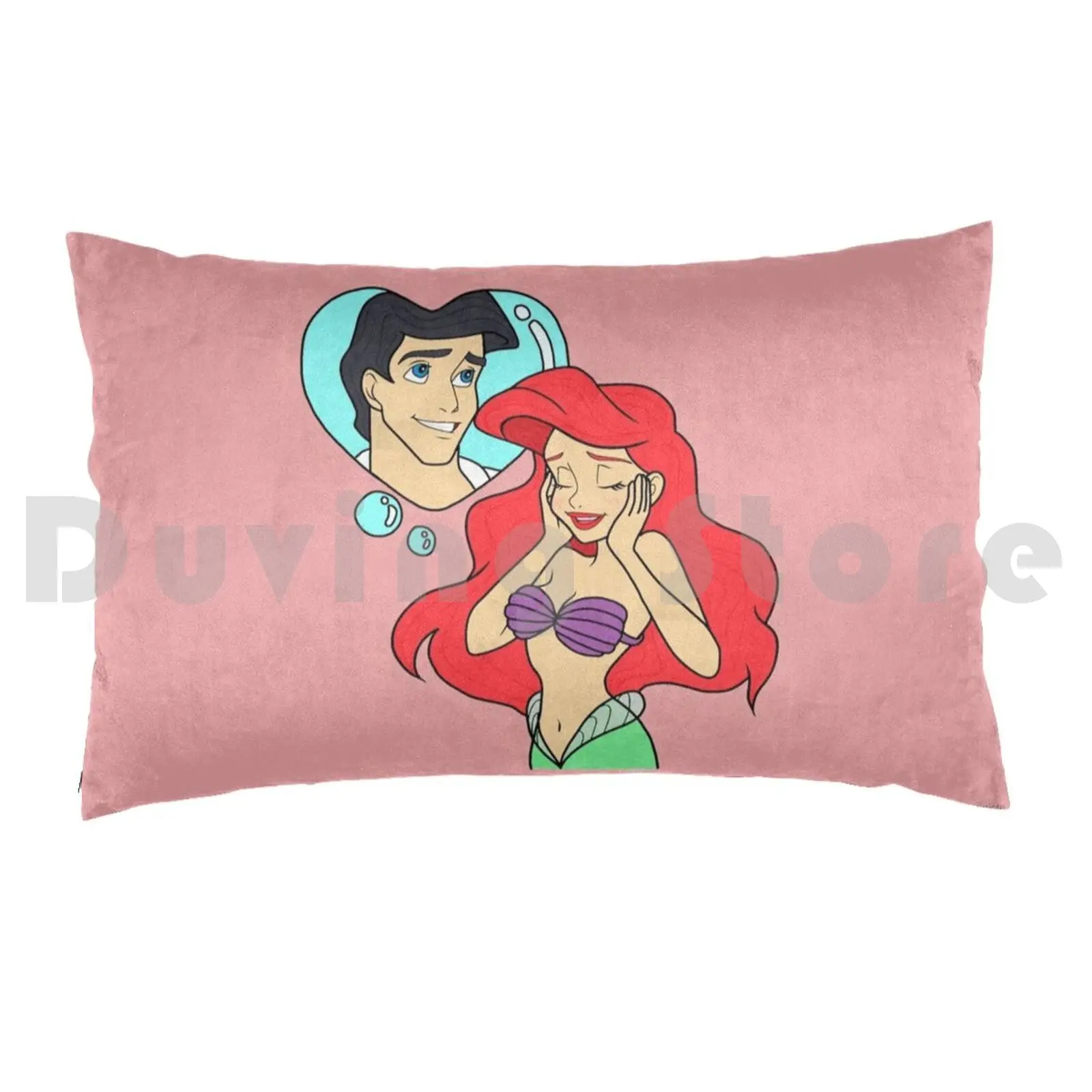 Daydream Pillow Case Printed 50x75 Mermaid Prince Princess Red Hair Redhead Sea Ocean Siren Love Story Romance