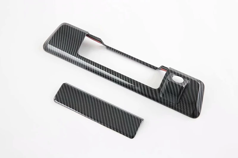 For Isuzu D-Max RG 2019-2022 Carbon Fiber Style Rear Trunk Tailgate Door Handle Bowl Catch Cover Trim Molding Garnish