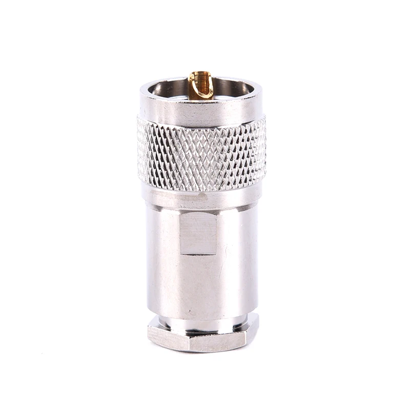 Conector 1pce UHF PL259, abrazadera de enchufe macho para RG8, RG165, RG213, 7D-FB