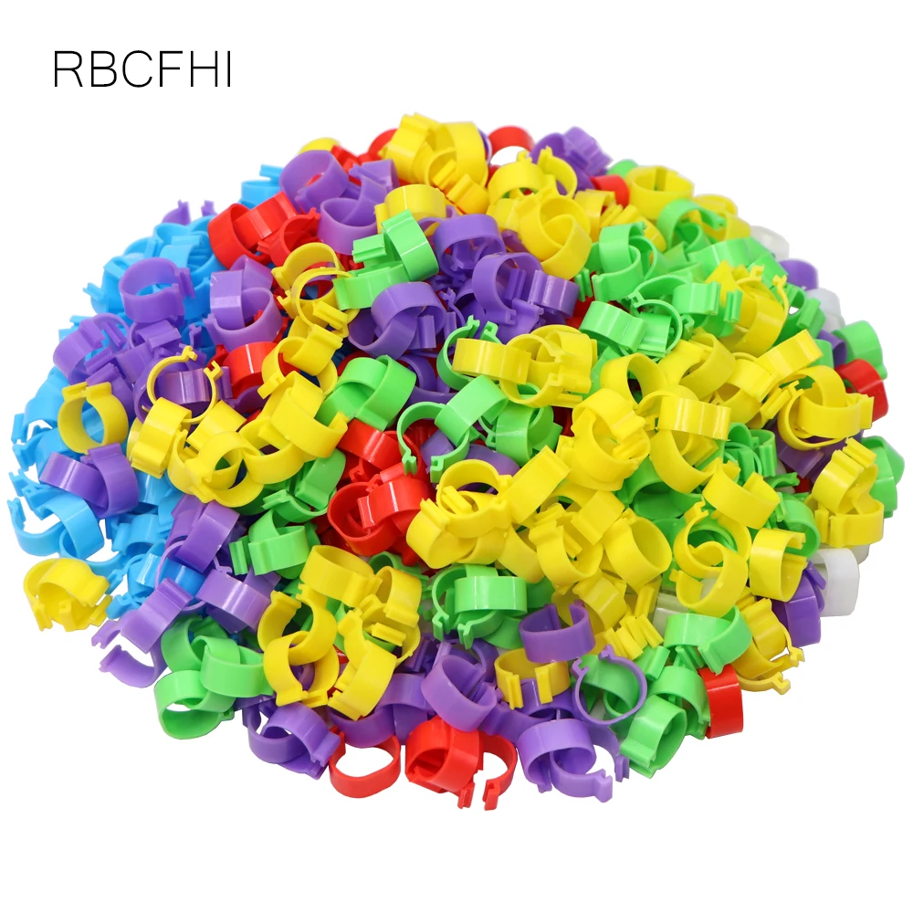 100PCS Inner Diameter 16/18/20/25mm 7 Colors Plastic Open Type Buckle Chicken Duck Goose Foot Ring Poultry Farming Equipment