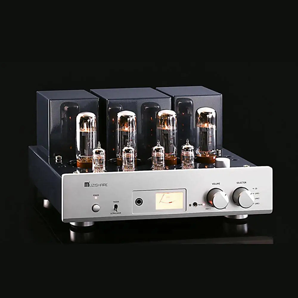 

MUZISHARE X5 EL34 Tube Amplifiers 12AX7 12AU7 Digital Pre-Amp Tube MZSX5 Push-pull Tube Amplifier Home Power AMP Free Shipping