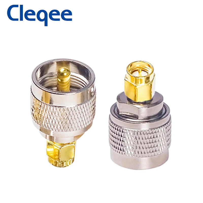 JXSINONE 1 Buah Konektor SMA Steker Jantan Ke UHF Jantan PL259 RF Adaptor SMA Ke SO239 PL259 Konektor Koaksial Konverter Kualitas Tinggi