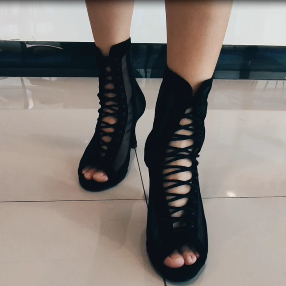 Sepatu dansa Latin wanita, sepatu dansa dalam ruangan, sepatu dansa Nubuck hak tinggi profesional, sepatu dansa Ballroom profesional, sepatu wanita