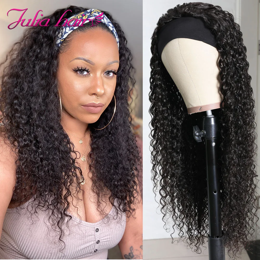 Brazilian Curly Headband Wig Human Hair 14