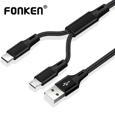 2 in 1 USB Type C Fast Charging Cable FONKEN