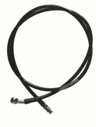 Línea de manguera de aceite de freno de motocicleta cubierta de PVC, tubo de PTFE trenzado de acero inoxidable con accesorios Banjo de 28 grados y filamento exterior