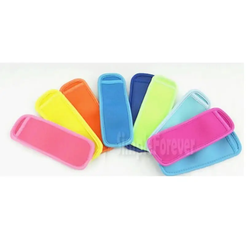 Kids Summer Kitchen Tools Freezer Popsicle Bags Holders Neoprene Insulation Ice Sleeves Bag