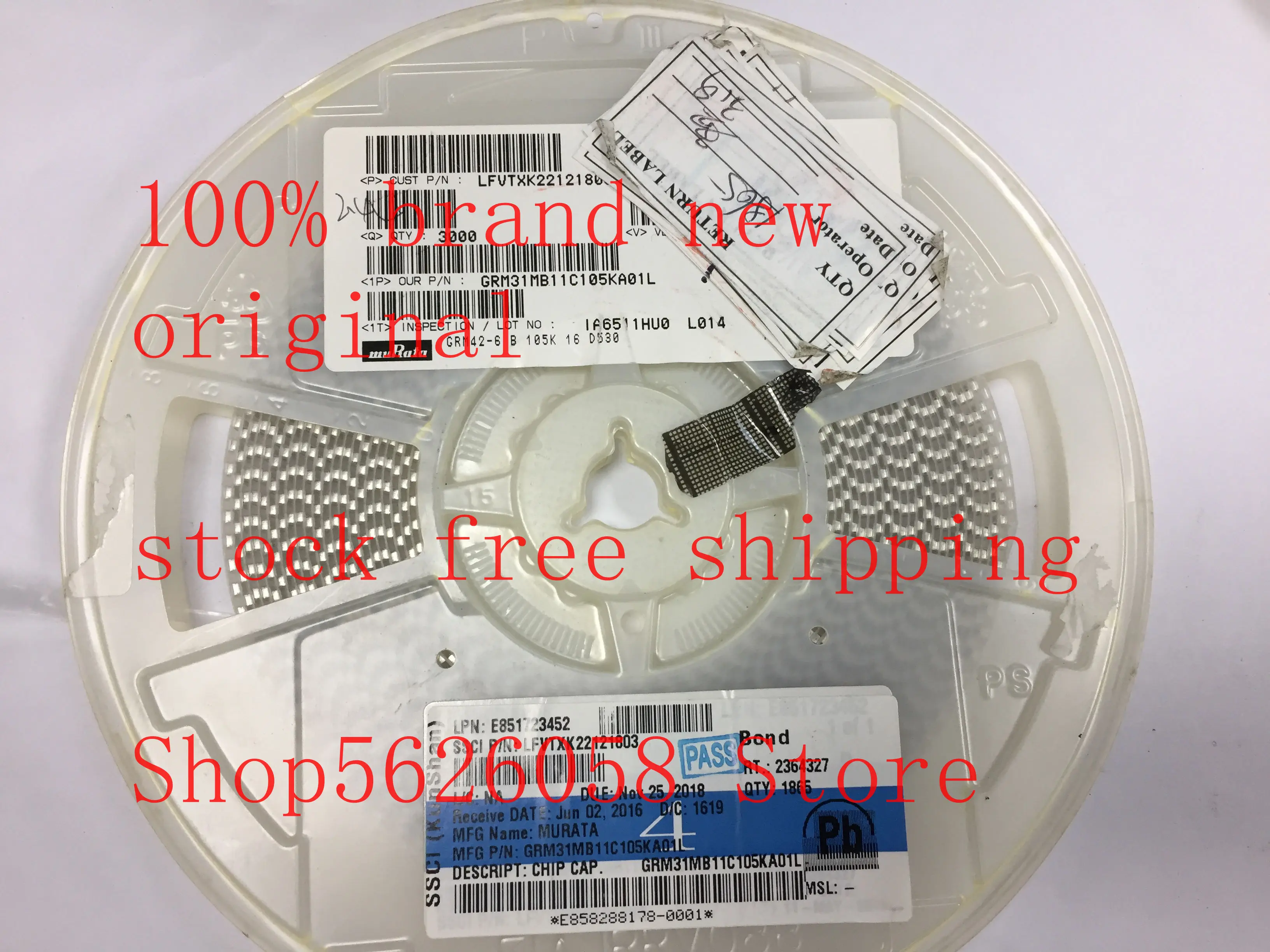 

20PCS/LOT GRM31MB11C105KA01L SMD 100% new original