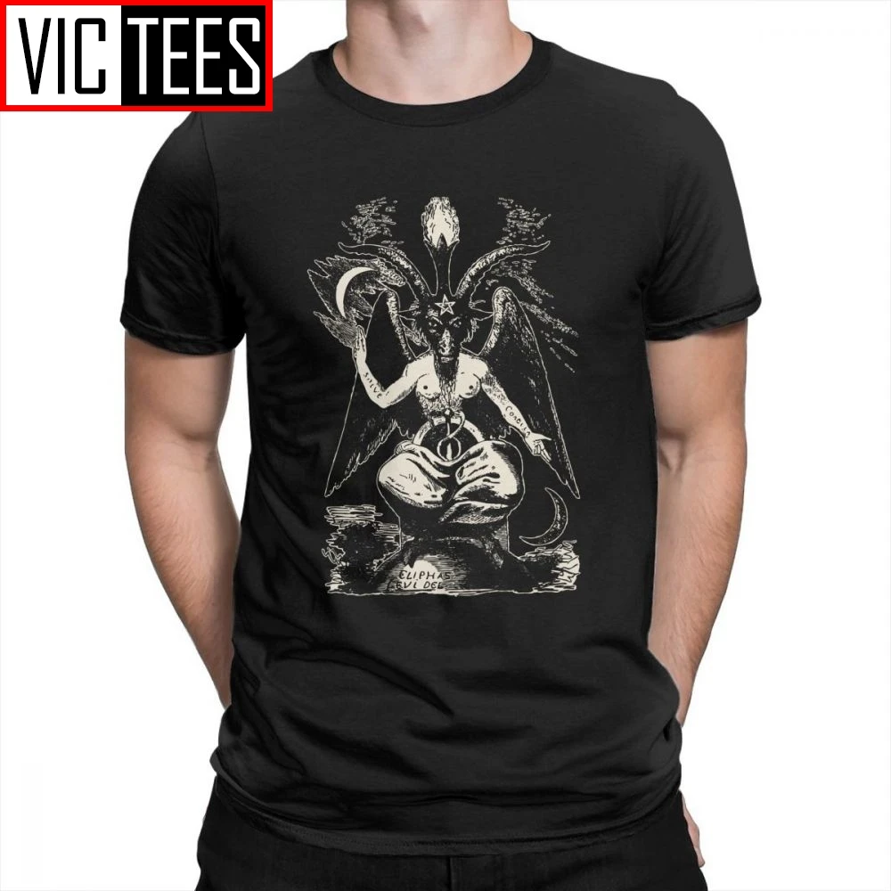 Baphomet T-Shirts Round Collar Hot Sale Tees Pure Cotton Mens New Coming Men T Shirts Vintage Style Stylish