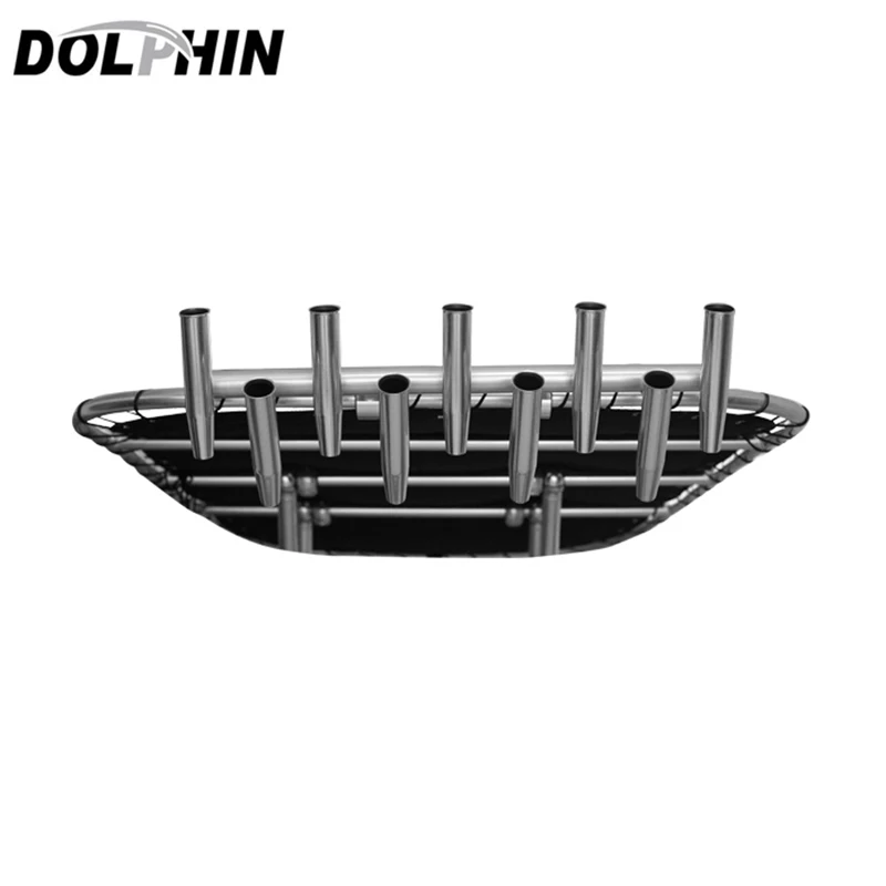 

Dolphin Boat T Top 9 Fishing Rod Holders, Anodized Rocket Launcher