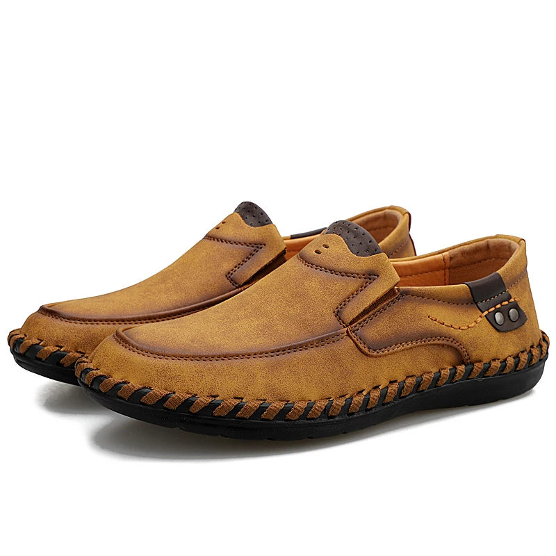 Men's Shoes Mens Boots Casual Men's Leather Shoes Men Loafers Shoes Genuine Leather Autumn Sneakers for Men Large Size 38-48 Men