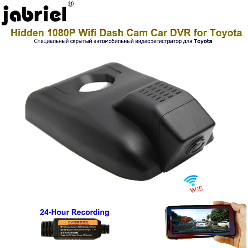 

Jabriel 1080P Car Dvr Car Camera 24 Hour Video recorder dual lensrear camera for Toyota Chr rav4 Camry yaris corolla avensis t25