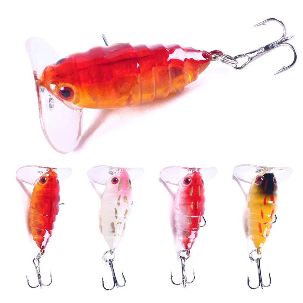 HENGJIA 1pcs 4cm 4g Cicada Plastic Isca Artificial Bait Simulation Insects Fishing Lure Swimbaits Bass Top Water Fishing Tackle