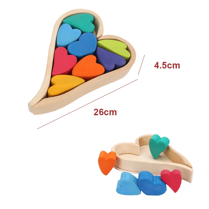 Houten Regenboog Blokken Hout Stapelen Speelgoed Grims Regenboog Hout Bouwstenen Regenboog Stapelen Kids Montessori Educatief Speelgoed