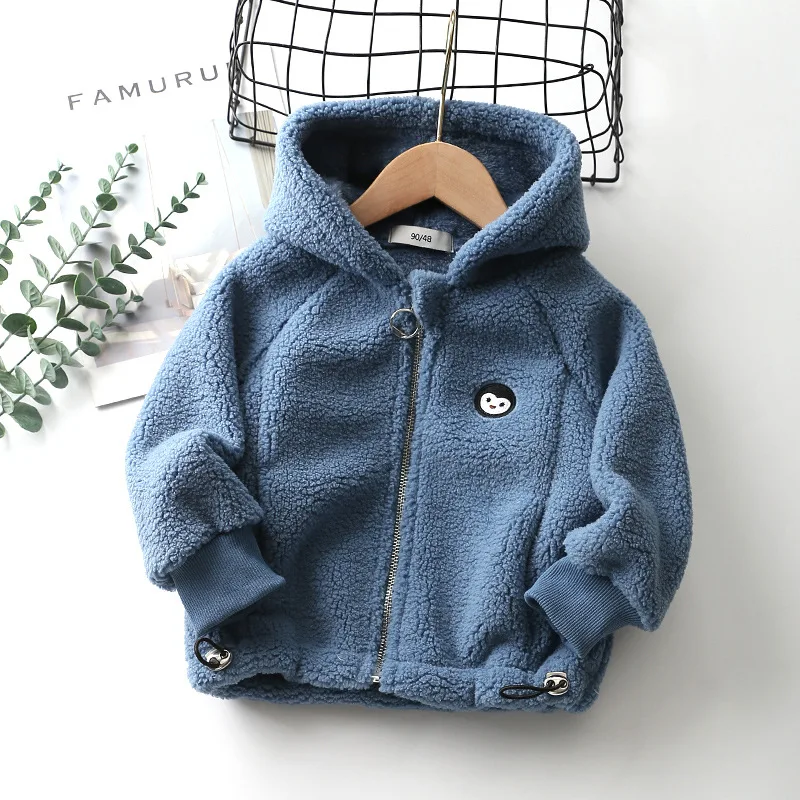 Children's Polar Fleece Jacket 2026 Autumn Winter Kids Thicken Warm Hooded Coat For Baby Boy Girl 2-10 Year Outwear LC288