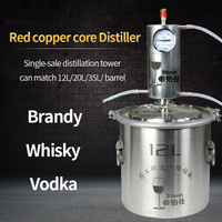 12L/20L/35L/ Moonshine Alcohol Distiller Red copper core Distiller Kit Vodka Making Machine Home Distillery Alcohol Brewing