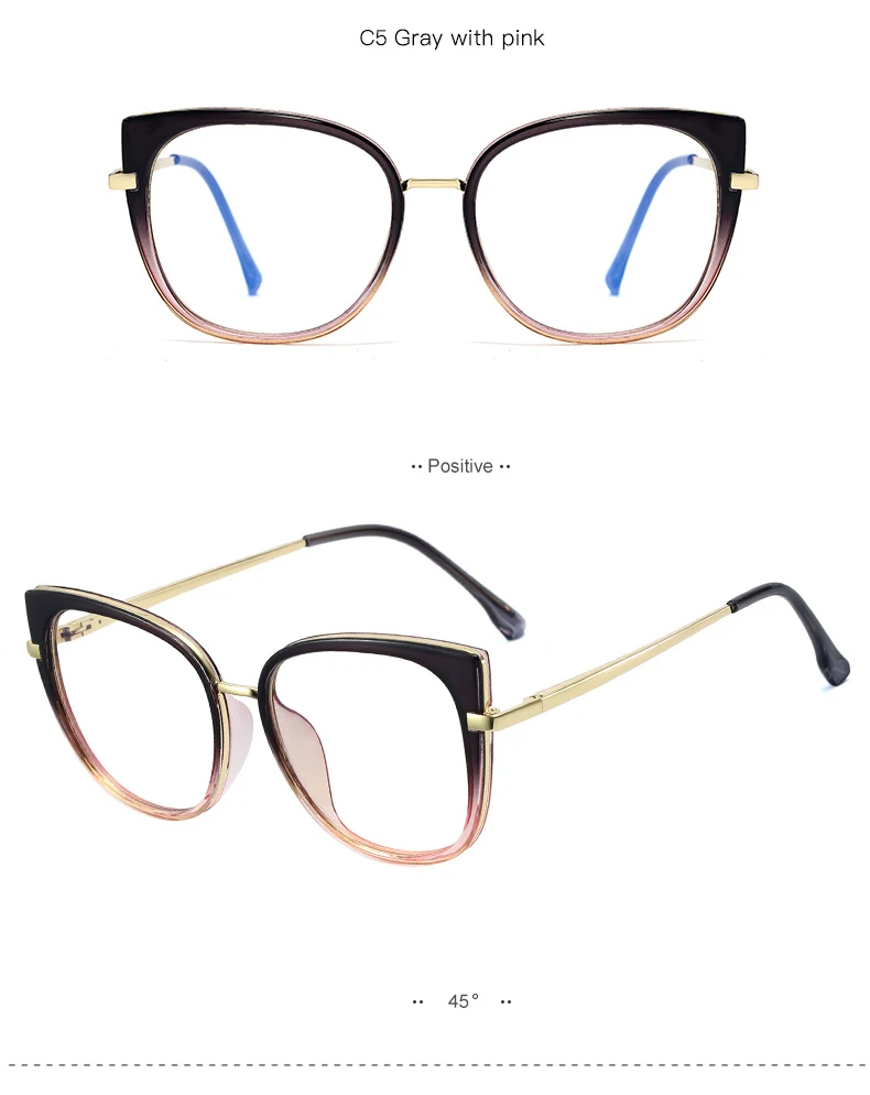 Blau Licht Blockieren Brille Rahmen für Frauen Brillen UV400 Filterung Schädlichen Blau Ray Optische Brillen Brillen Rahmen Weibliche – Detail 11
