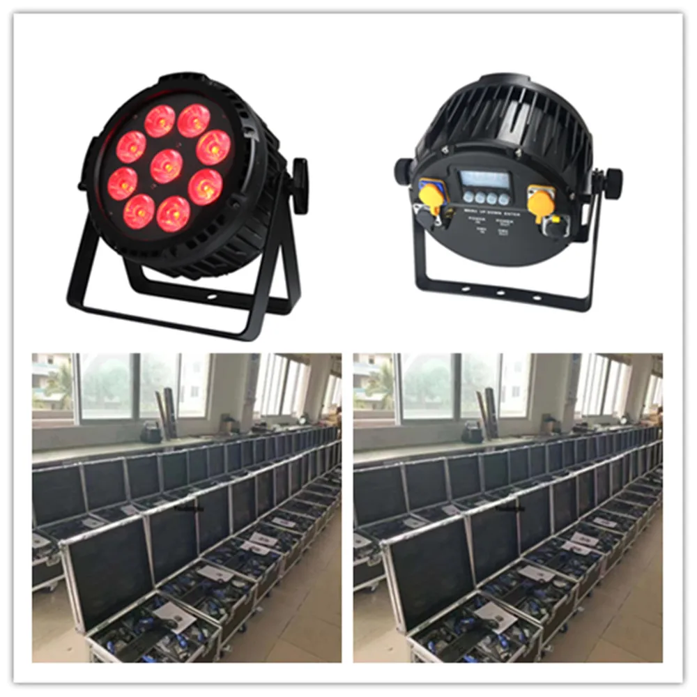 12pcs with chargingcase christmas decoration 9*12W RGBW 4in1 ip65 outdoor wireless led par can battery powered  led par light