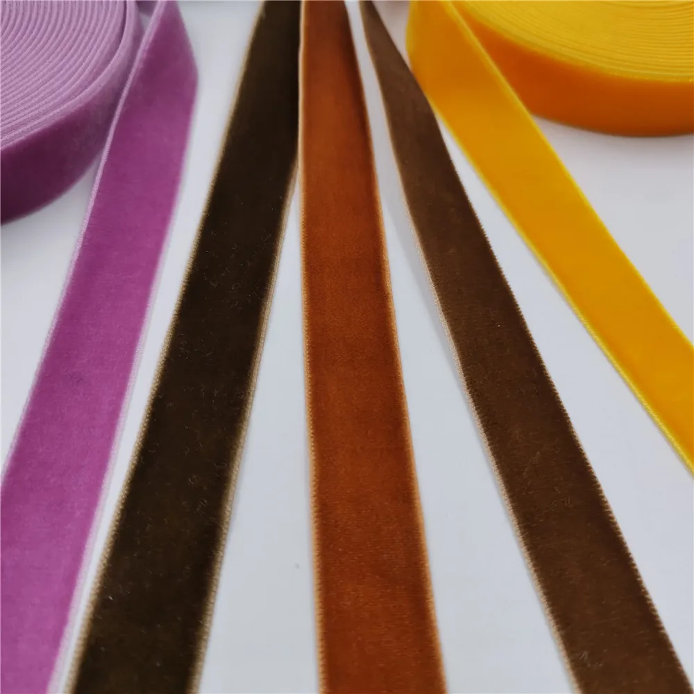 6mm Quality Nylon Velvet Ribbon Wedding Party Decoration Handmade Gift Wrapping Hair Bowknot DIY Christmas 5yards Lot