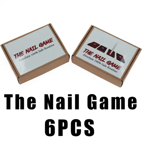 The Nail Game (6 Nails 6 Blocks) Magic Tricks Gimmick Props Crush Paper Bag Magia Close Up Bar Mentalism 100% safe Nail Roulette