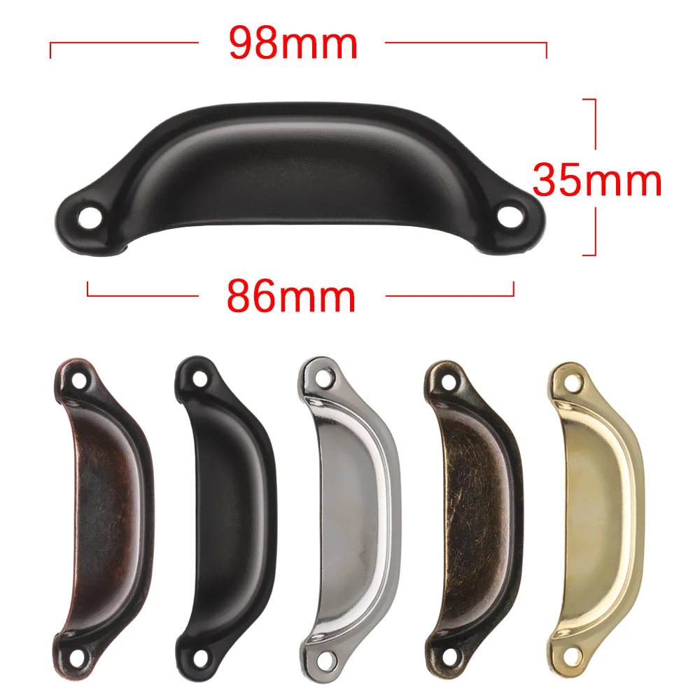 2 pezzi in ottone antico conchiglia maniglie Retro ferro armadio porta 98MM mobili Hardware accessori cucina cassetto manopole armadio