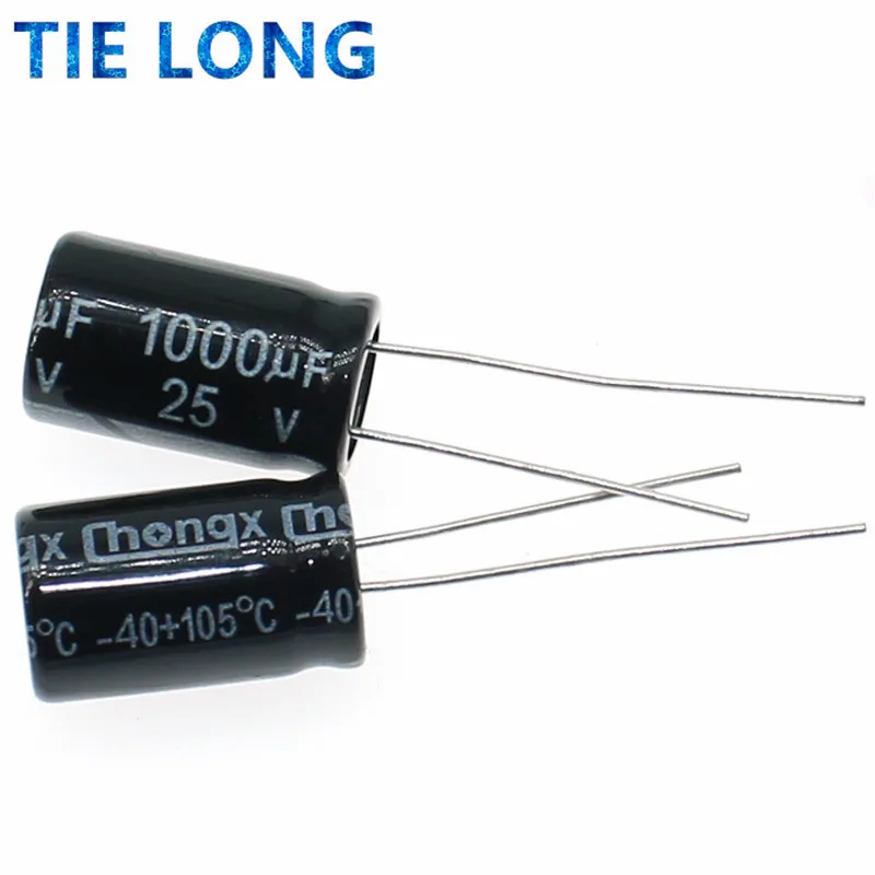 10PCS Aluminum electrolytic capacitor 1000 uf 25v size 10*17mm 25 V / 1000 UF Electrolytic Capacitor 1000UF 25V