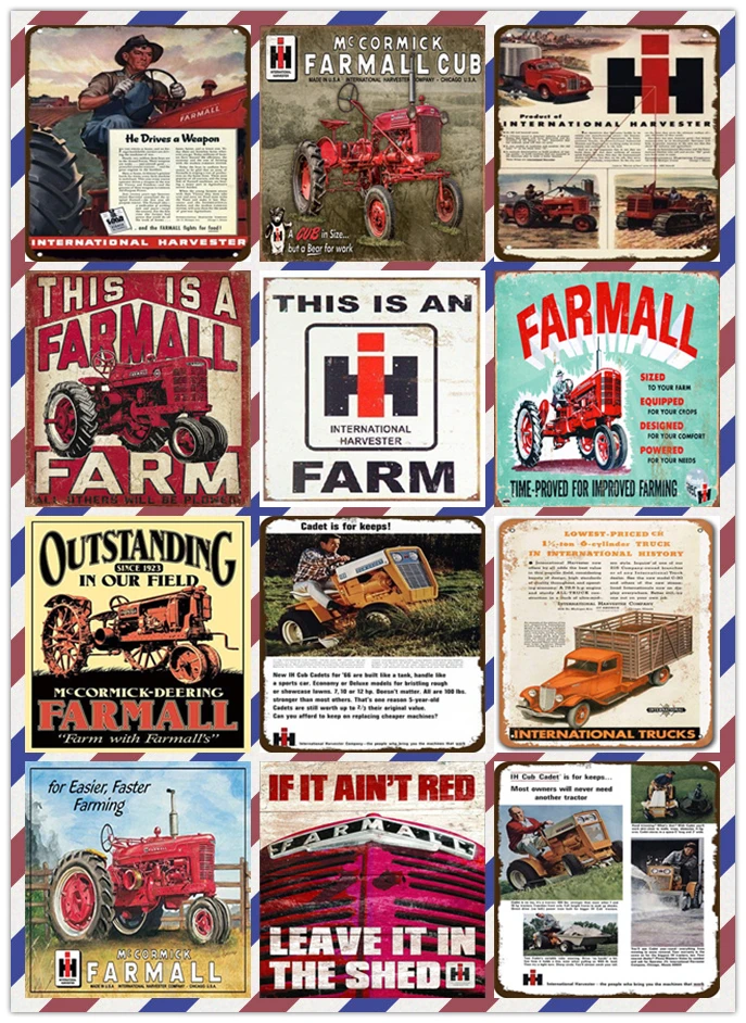 FARMALL - If it Ain't Red Leave It in The Shed Tin Sign - DON'T SUCCEED   8x12 Inch Metal Tin Signs