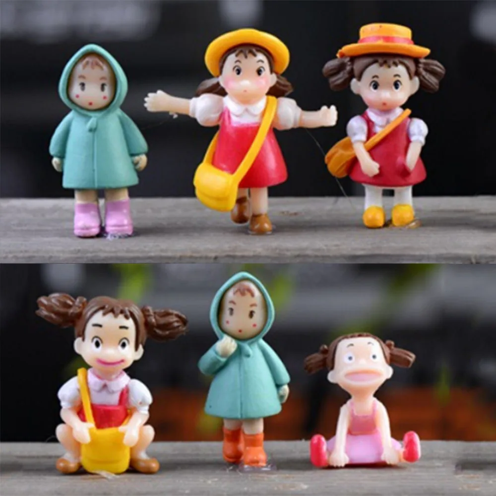 Cute Mini Figurines Miniature Girl Resin Crafts Ornament Fairy Garden Gnomes Moss Terrariums Home Decorations