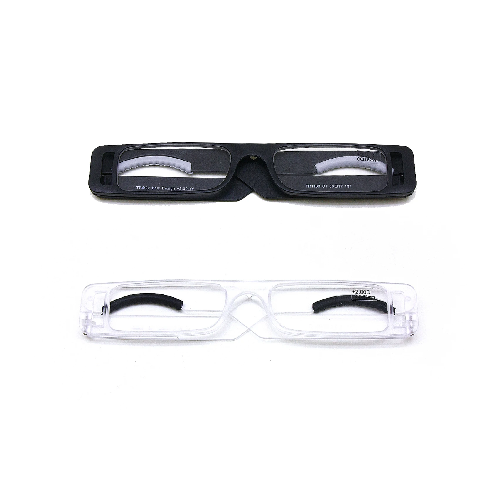 Folding Reading Glasses Mini Size Stickable to Mobile Phone Stand Rectangular Pocket Reader