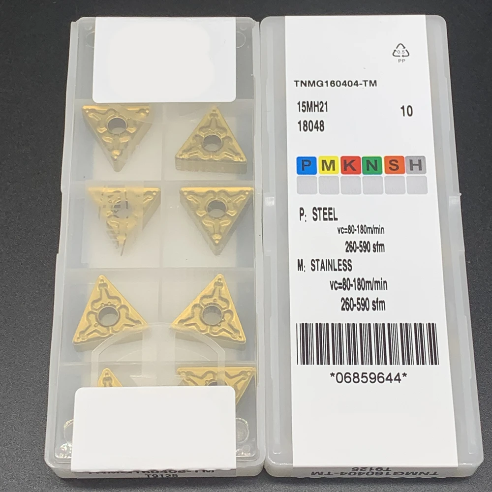 10 pz TNMG160408-TM T9125 utensile per tornitura esterna in metallo duro di alta qualità TNMG160404-TM9125 utensile per tornio CNC