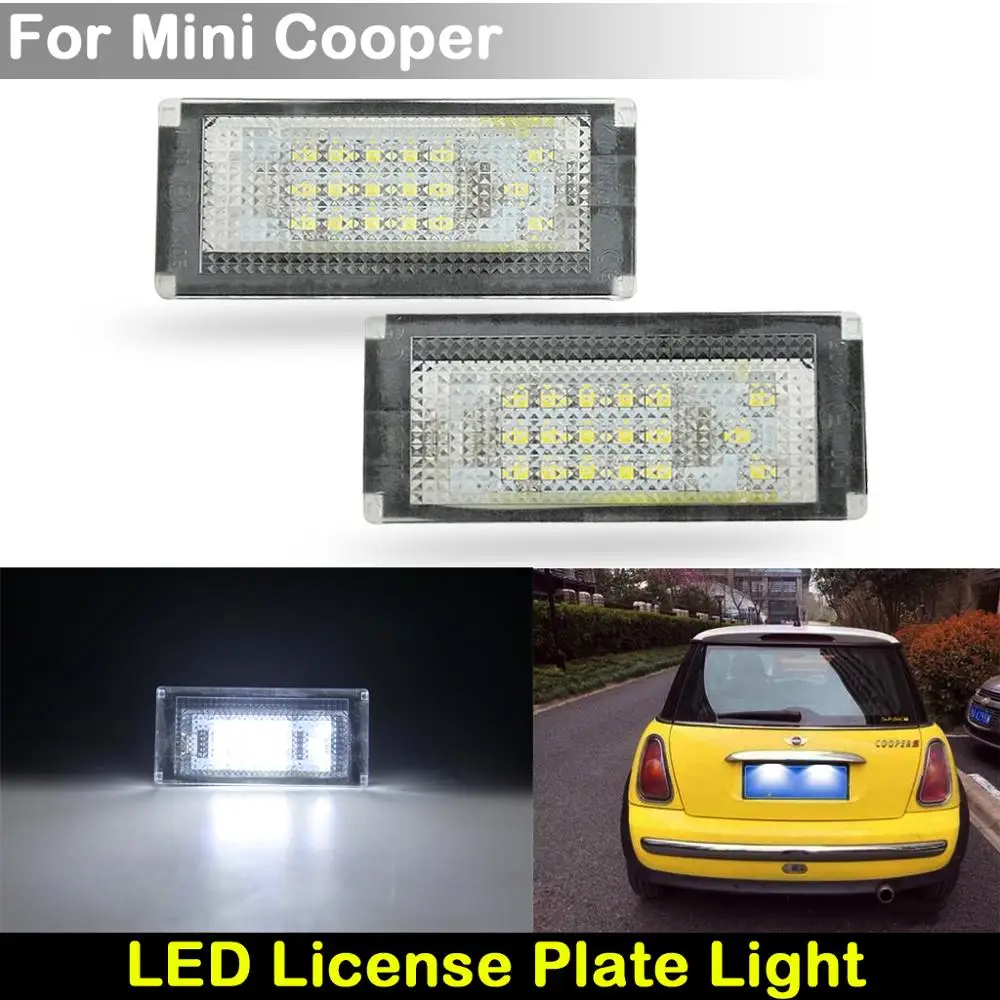 

For MINI Cooper Gen1 R50 R52 R53 white LED Car Rear license plate light number plate lamp