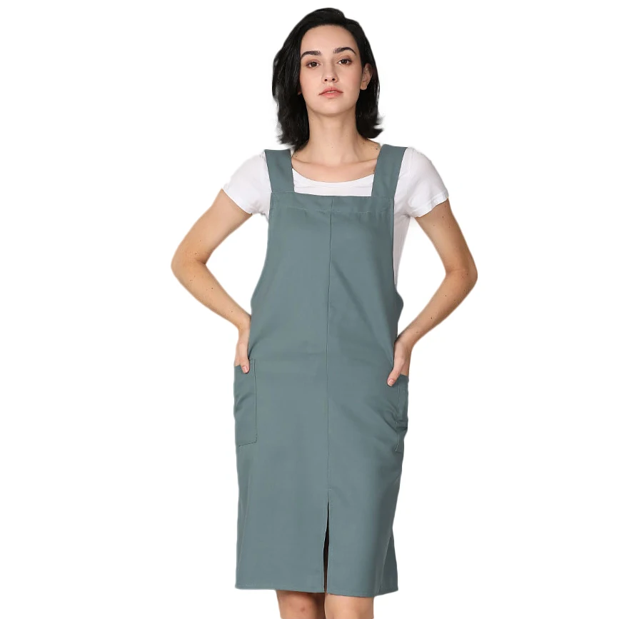 

Salon Hairdresser Working Apron Hairdressing Stylist Assistant Work Cloth Haircut Waterproof Cape Uniform Overall Gown 1501