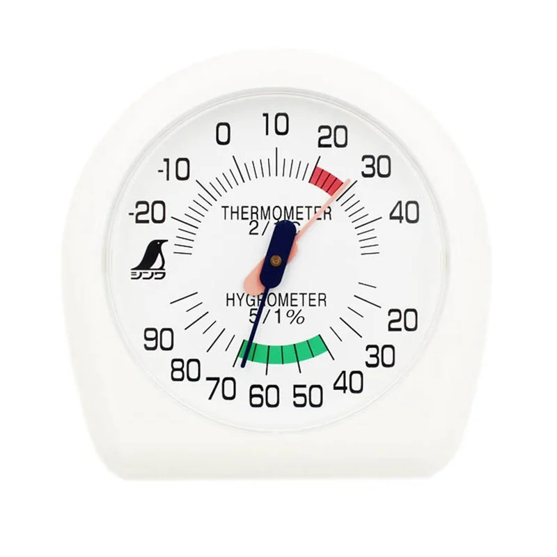 

SHINWA Penguin Thermometer Hygrometer 70380 Size 120×120×30mm For Family Classroom Office Use 1PCS